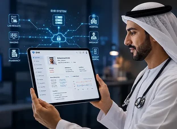 EHR integration services banner UAE